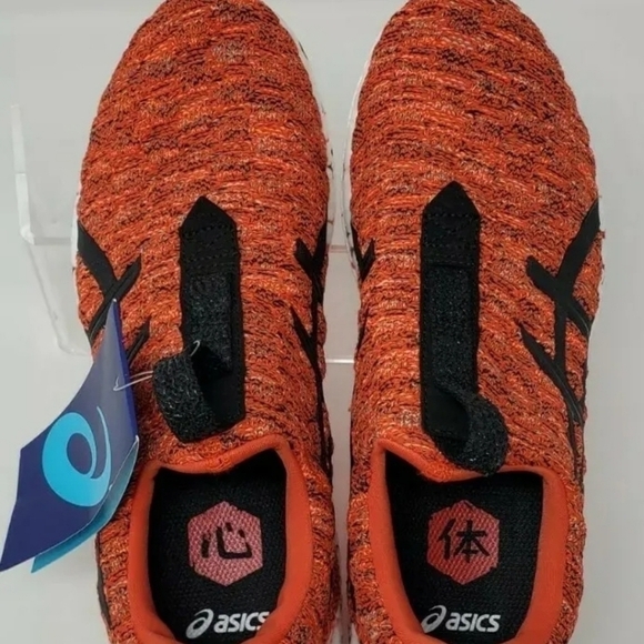 Asics Mens Sz 8 Hyper Gel Kenzen T8F0N Orange Running Shoes Slip On Low Top New